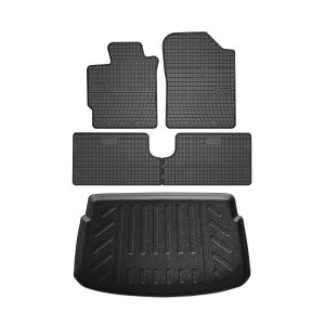 Toyota Yaris Floor-Trunk Mats - Omac - El-Toro & YPS - Black - '13-'20